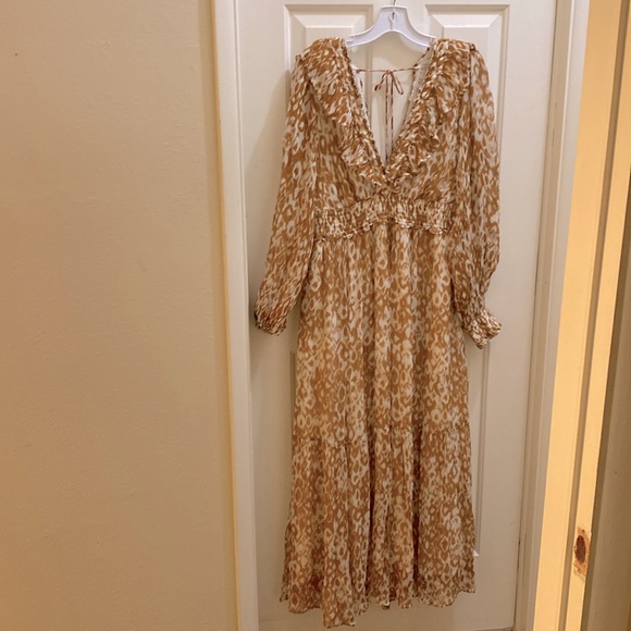 Anthropologie Odessa V-Neck Ruffle Dress - Picture 12 of 13